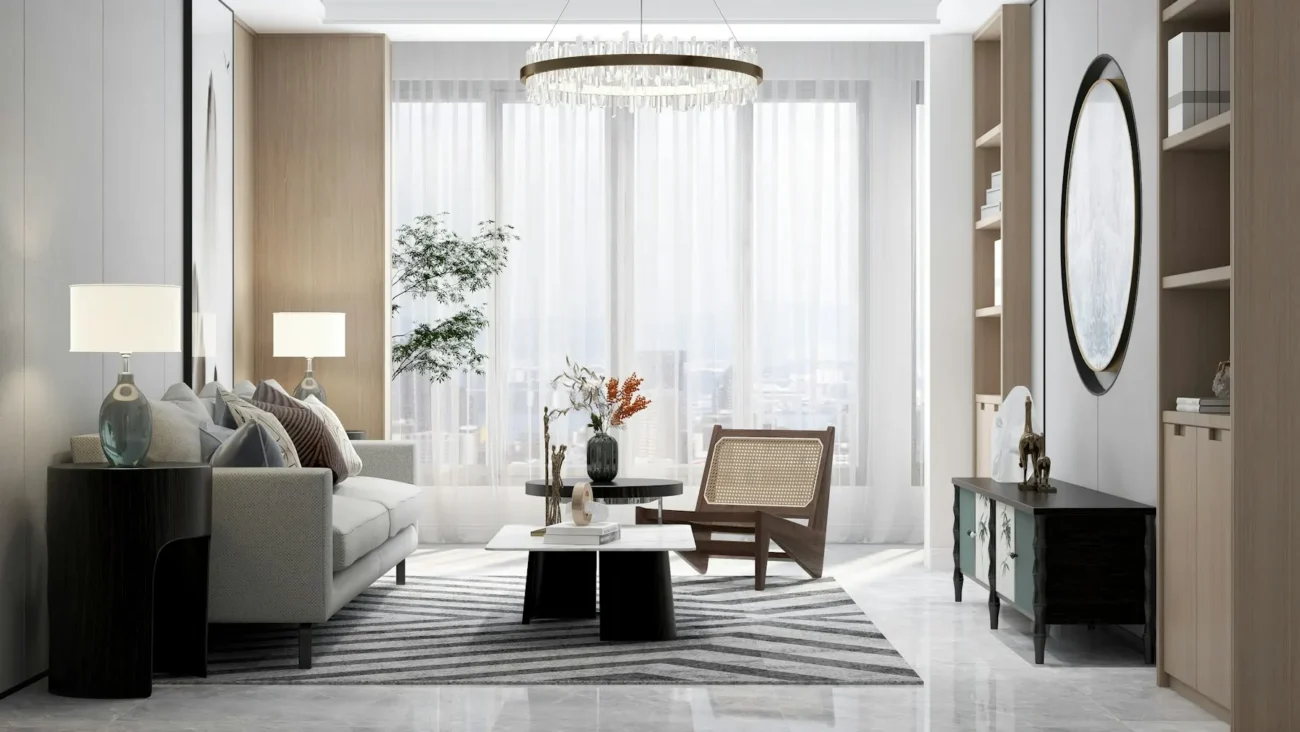 Salón luminoso de una vivienda en alquiler